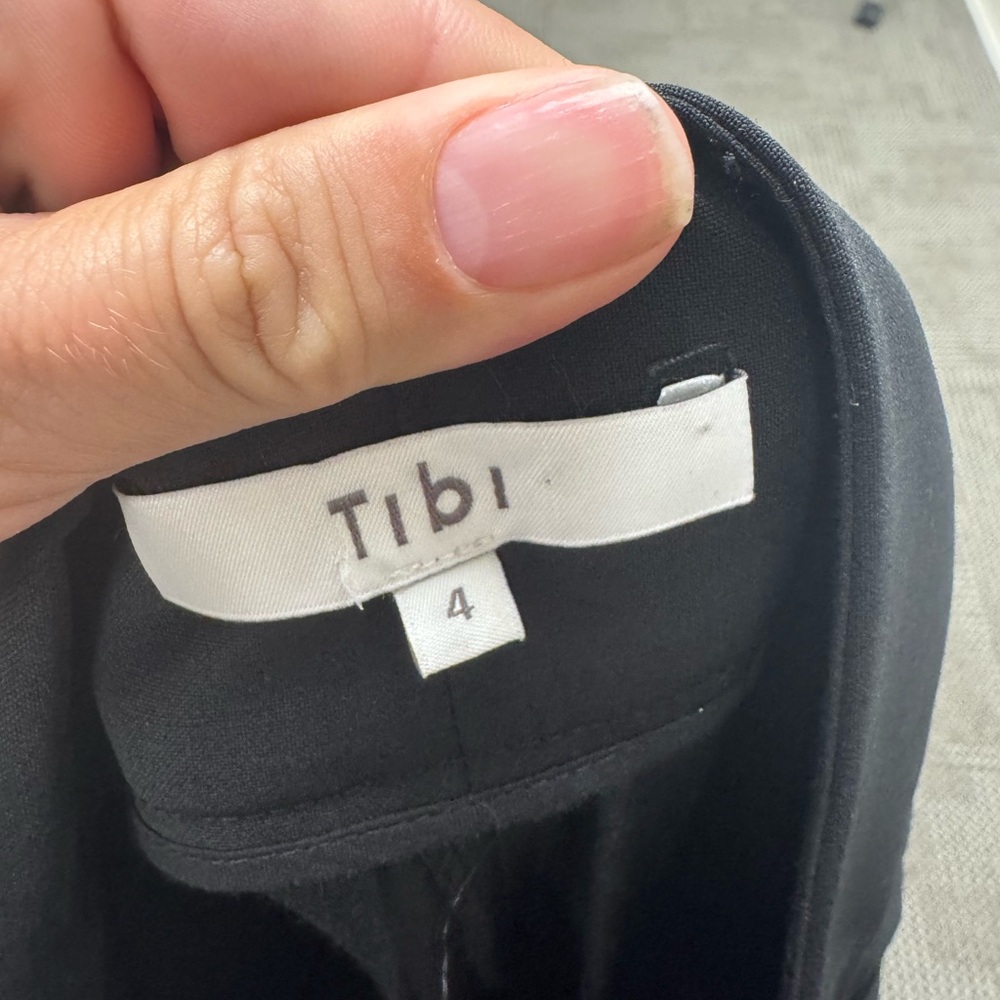 Tibi Tropical Wool Yasmeen Black High Waist Trouser, size 4 - Picture 5 of 11